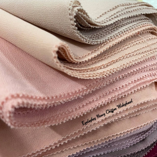 Eyelash Heavy Chiffon Wideshawl